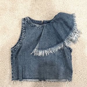 Zara Denim Crop Top Size S